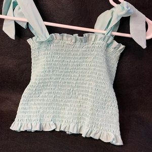 Tiffany blue spaghetti straps tank tops
